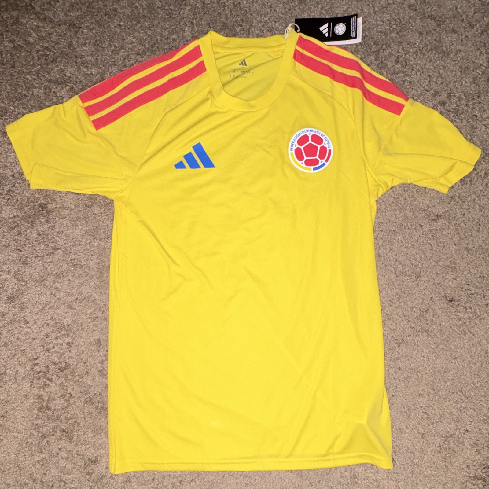 Adidas Colombia Soccer Fan Jersey Yellow Red Men’s [M] NWT