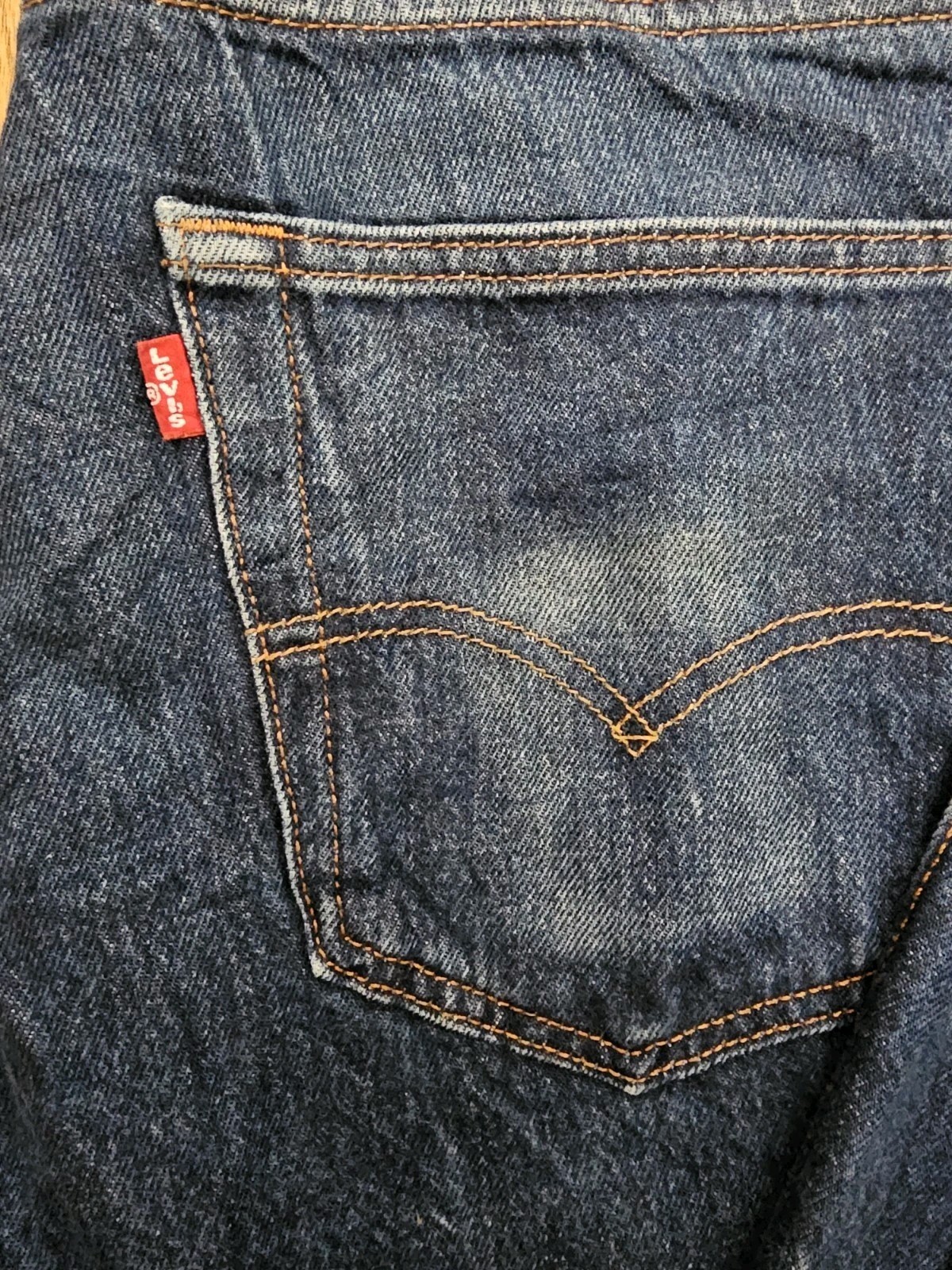 Levi's 501 Original Fit Jeans W38 L32 Dark Wash Blue Denim Mens 2021 Button Fly image 2