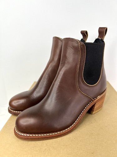 Red Wing Harriet Round Toe Chelsea Heel Boots Mahogany Leather 3392 Womens 6.5 B - Picture 4 of 12