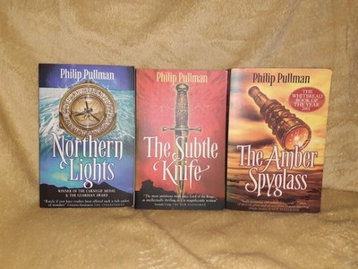 PHILIP PULLMAN - HIS DARK MATERIALS TRILOGY - PAPERBACK BOOK SET - 3 BOOKS