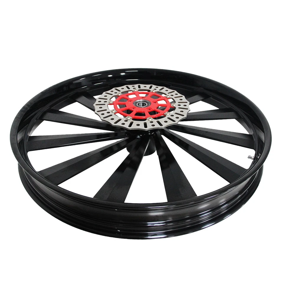 Front Wheel Rim 11.8" Brake Disc Rotor For Harley Touring Softail Sportster Dyna - Image 2 of 4
