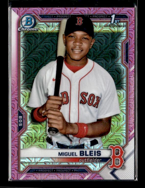 2021 Bowman Chrome #BCP-167 Miguel Bleis Prospects Mojo Refractor Pink #/199