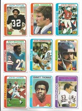 1978 Topps Football:Lot of 9 different