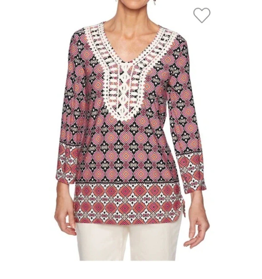 RUBY RD  Soft Stretchy Eastern Promise V Neck Cro… - image 1