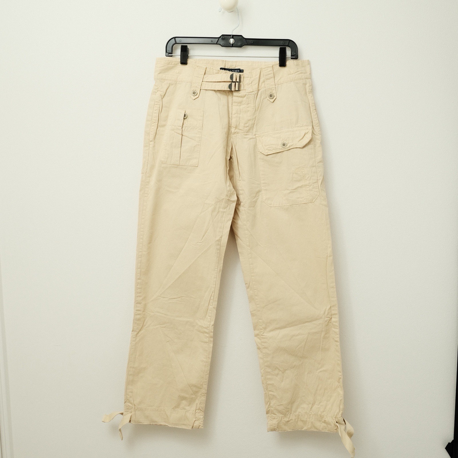 Ralph Lauren Vintage Women‘s Y2K Beige Cargo Pants Size8 READ!