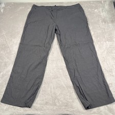 Eileen Fisher Pants Womens 22W Gray Straight Leg Lightweight Linen Viscose Blend