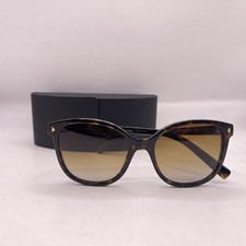 Prada Woomens Large Square Polarized Gradient Sunglasses SPR22Z Havana Pre-Owned