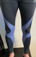 adidas The Brand With The 3 Stripes Women's Leggings Sz.M Nylon/Elastane Gray
