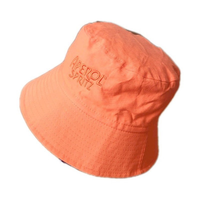 Aperol Spritz Orange Cotton Canvas Bucket Hat Embroidered Logo One Size