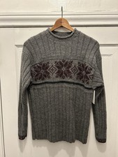 Vintage Men s J Crew Roll neck Wool Size M Grey Holiday Mock Soft Oarsman