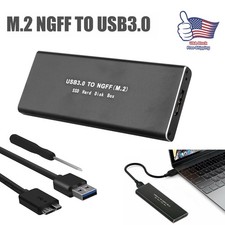 M.2 NGFF SATA SSD Enclosure USB 3.0 Adapter 5Gbps NGFF SSD External Case B Key