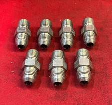 PARKER MALE STRAIGHT ADAPTER FITTINGS SIZE: 3/8"JIC X 1/4"NPT LOT OF 7 
