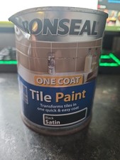 Ronseal OIL BASED  Tile Paint Satin Black - Renovate Tiles 