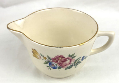 VTG SCIO Pottery Hazel Rose  Pink Rose Floral Creamer Cottage Core Granny Core