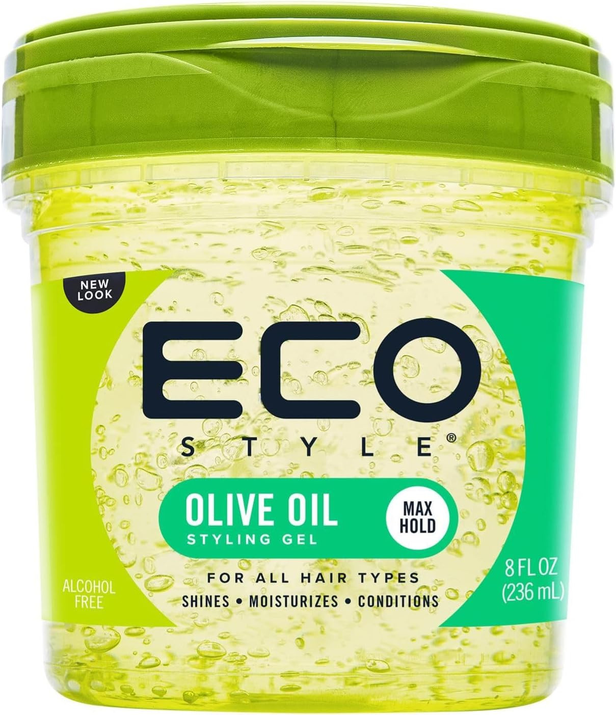 Eco Style Olive Oil Gel 236ml - Alcohol Free Hydrating Strong Hold Hair Styler