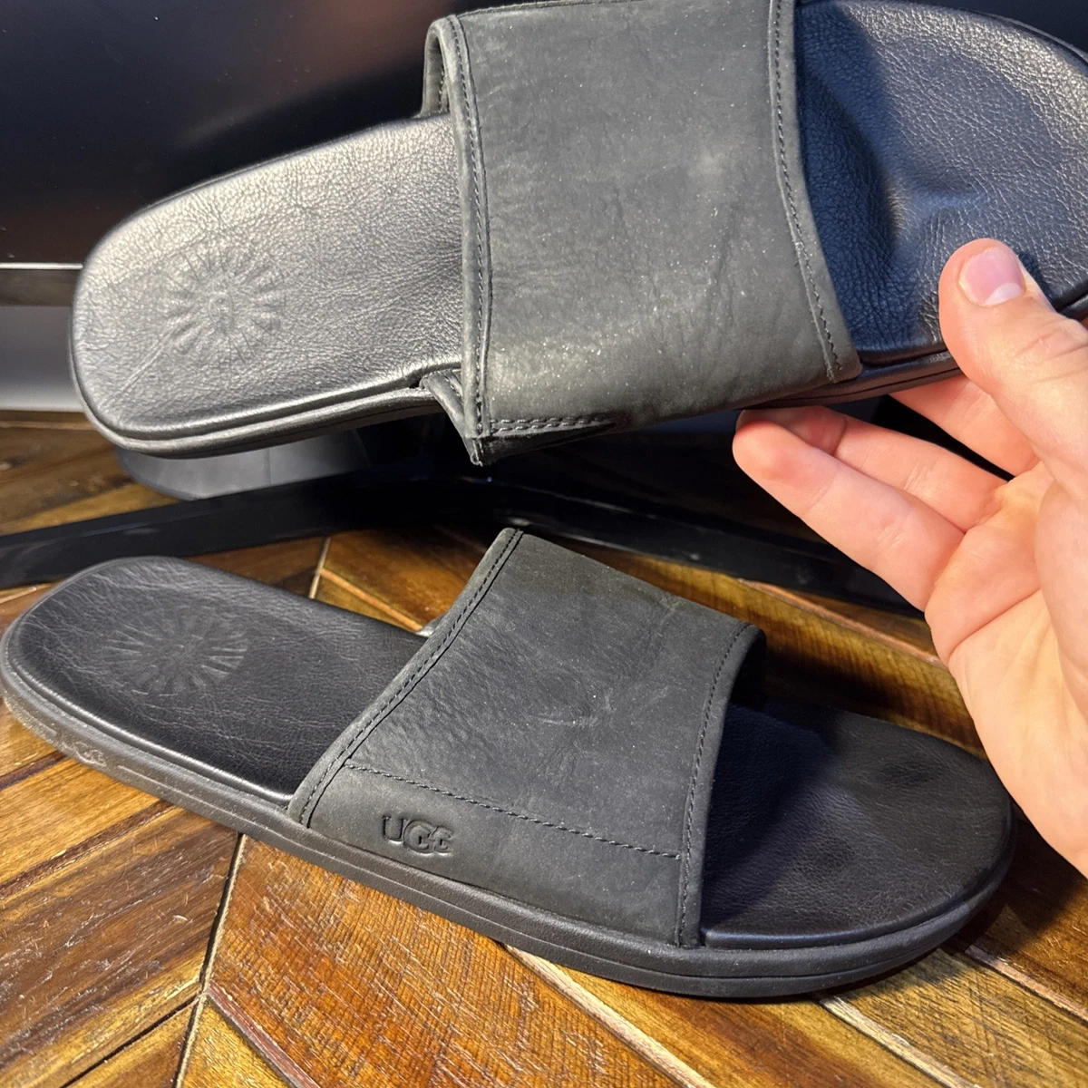 UGG Black Sandals for Men for sale | eBay