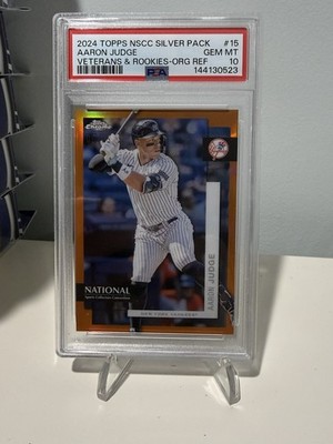 2024 NSCC National Aaron Judge Topps Chrome Orange Refractor /25 PSA 10 GEM MINT
