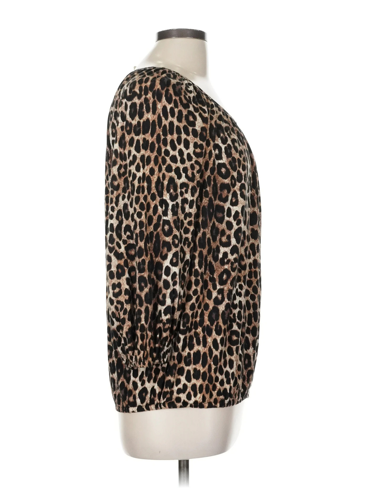 MICHAEL Michael Kors Women Brown 3/4 Sleeve Blouse M thumbnail 3