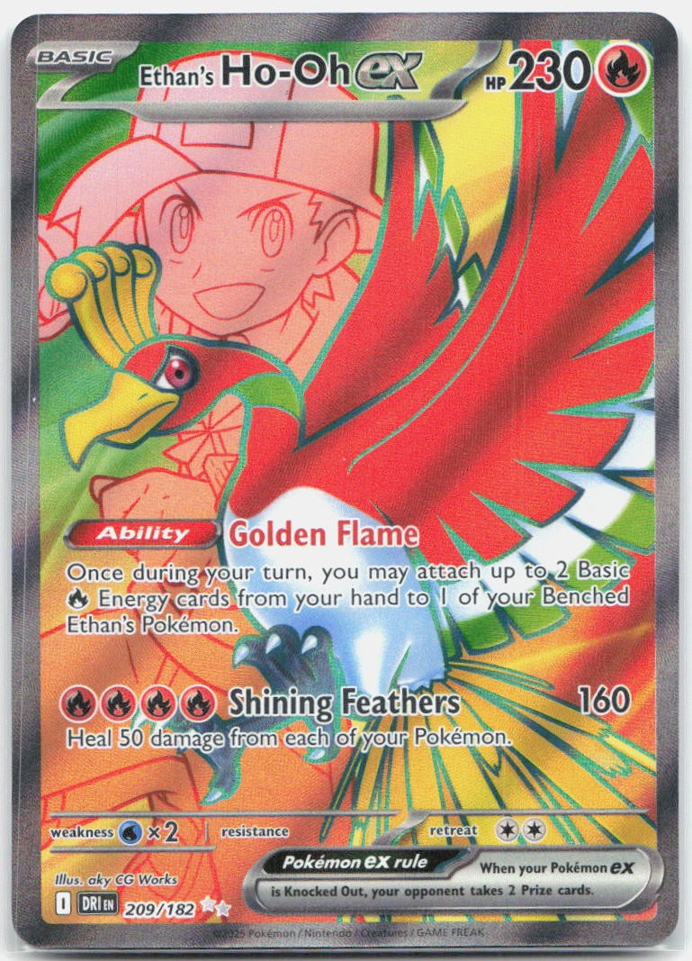 Ethan's Ho-Oh ex 209/182 DRI NM Pokemon