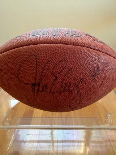 John Elway Signed NFL Official Wilson Football Denver Broncos HOF