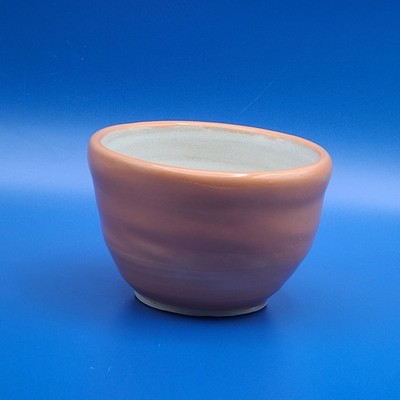 Vintage Small Handmade Studio Pottery Orange Planter or Pot 2.5'' High FREE SHIP