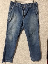 Carhartt Relaxed fit Jeans Men's 38x32 Blue Denim Workwear Carpenter Work Pants