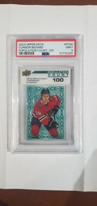 2023-24 Upper Deck Population Count /100  Connor Bedard PSA 9