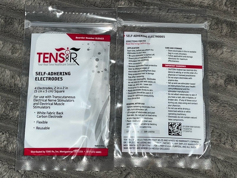 TENS Rx, Self-Adhering Electrodes 2x2, Two 10-packs (4 per pack)