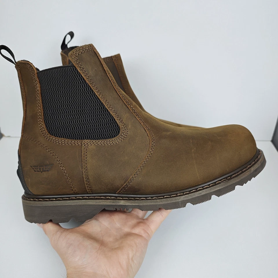 Trojan UK 12 Brown Tartarus S1 P Safety Boots 6 Men's Chelsea Toe Cap 6M7212 - Image 4 of 4