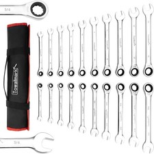 20-piece Ratcheting Wrench Set Metric And Sae Ratchet Combination Wrenches