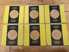 9 X Vintage Yellow/Black Epic Company Record Sleeve 45rpm Original 3 Wavy 6 Str