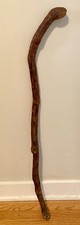 Primitive Hand-carved Natural Hardwood Rustic Walking Stick Cane 33  L Top Knob