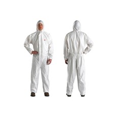 3M Disposable Protective Coverall, Pack of 20 White Coveralls, Hooded with El...