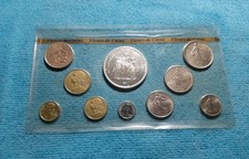 FRANCE FRANCIA COFFRET SET SERIE 1979 FDC 10 VALORI CON 50 FRANCHI ARGENTO 900