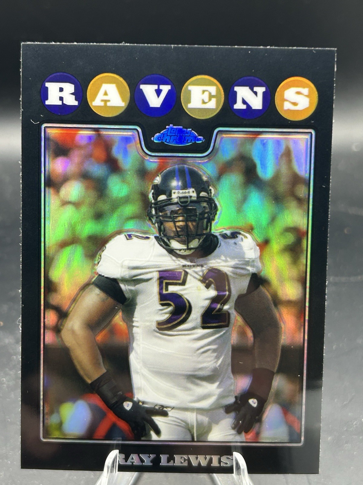 2008 Topps Chrome Refractor Ray Lewis Ravens #TC116 Baltimore Ravens