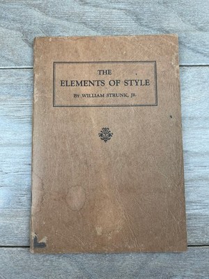 The Elements of Style William Strunk Jr 1935 Vintage Writing Guide Thrift Press