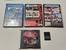 Sony Playstation 2 Game And Memory Card Lot - Complete Mint - WWF 007 Legaia Ps2