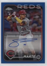 2024 Topps Chrome Update Auto Blue Refractor /150 Noelvi Marte #AC-NM Auto v9t
