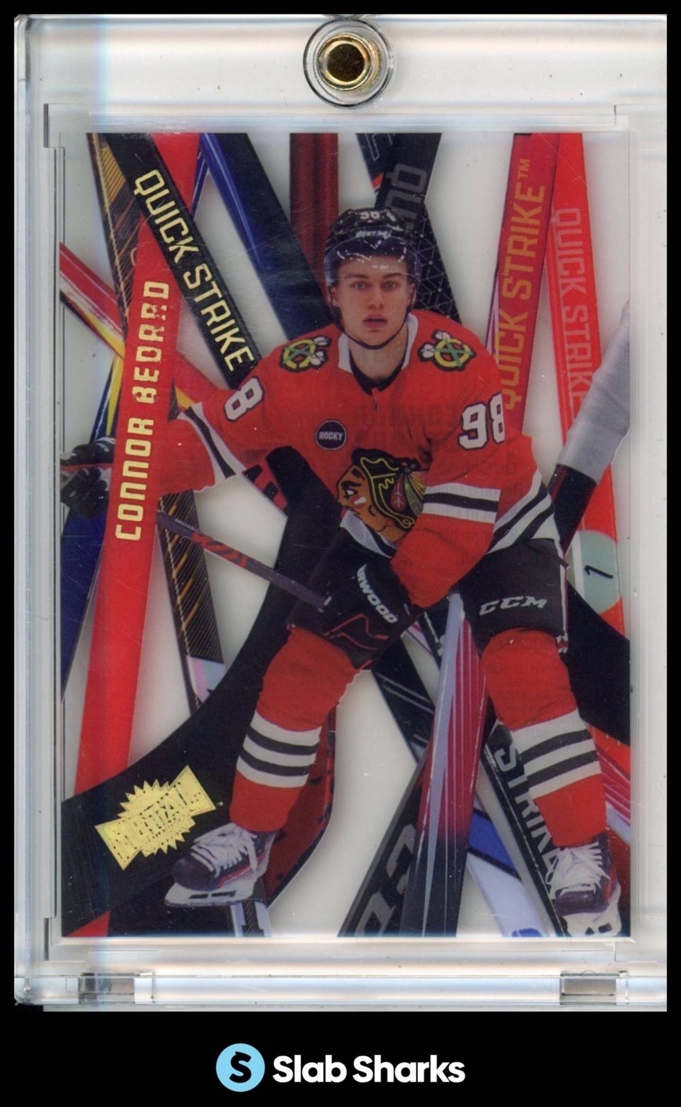 2023 SKYBOX METAL UNIVERSE #QS-31 CONNOR BEDARD QUICK STRIKE SPECTRUM ROOKIE /25