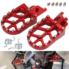 Wide Fat Foot Pegs Red Footrest Pedal For Honda CRF150R CRF250R CRF450R CRF450RX