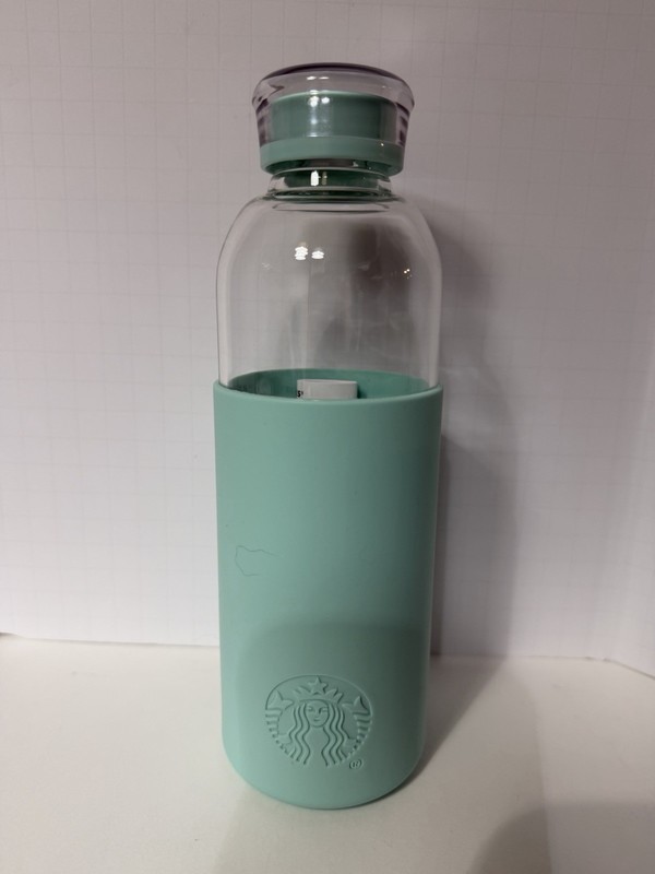 💙NWT Starbucks 2026 Road Trip Collection Glass Water Bottle w/Silicone Sleeve 