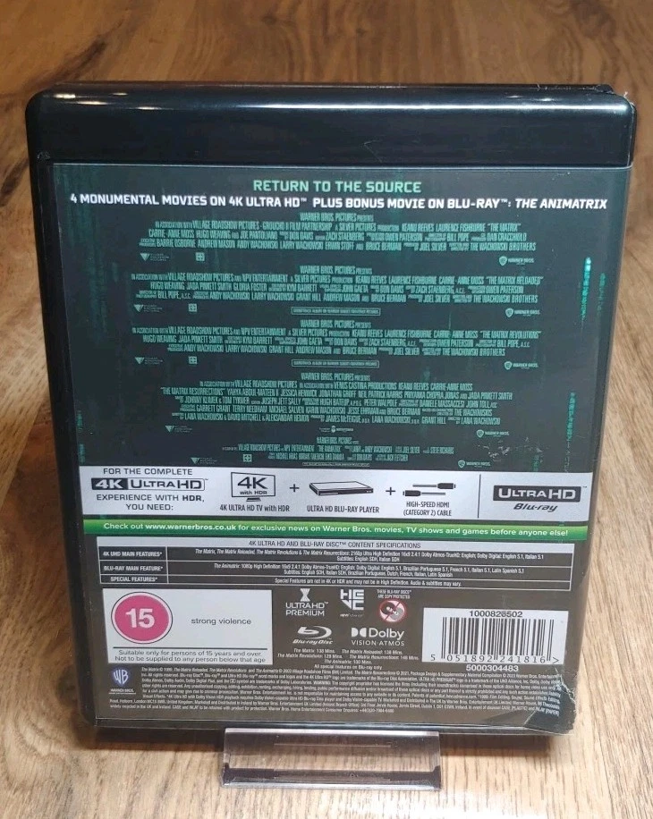 The Matrix: The Ultimate Collection [15] 4K UHD Films Movies *BROKEN CASE* - Image 2 of 4