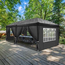 Faltpavillon 3x6m Pavillon Wasserdicht Stabil UV Schutz mit 6 Seitenwänden DE