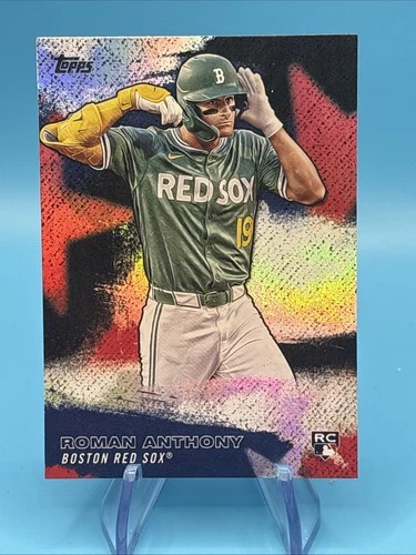 Roman Anthony RARE ROOKIE HOLO FOIL REFRACTOR TOPPS RC CARD RED SOX 💎