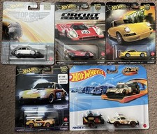Hot Wheels Premium PORSCHE lot of 5 diecast cars Car Culture Pop 911 Track Fleet