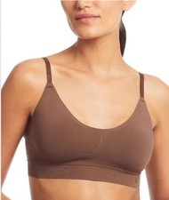 Lauren Ralph Lauren Women's Luxe Smoothing Wireless Padded Bralette Bra M Brown