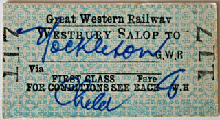 GT WESTERN RY WESTBURY SALOP to YOCKLETON