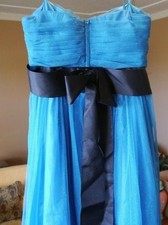 Adrianna Papell Gown Blue Dress 15/16 Formal Cocktail Prom Wedding Hailey Logan