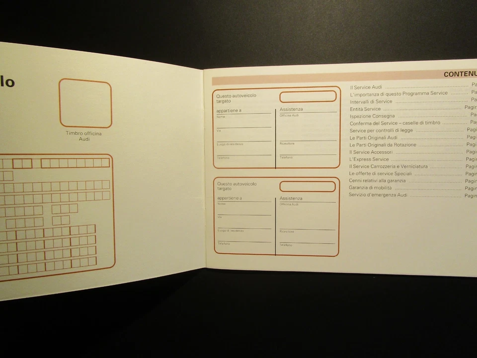 Programma Service Avant RS 2, italienisch, ohne Einträge, 1/1994, neuwertig - Bild 2 von 4