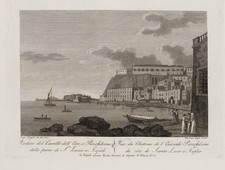 ALOJA (19.Jhd) nach FERGOLA (*1768), Castel dell'Ovo in Neapel, um 1810, KSt.
